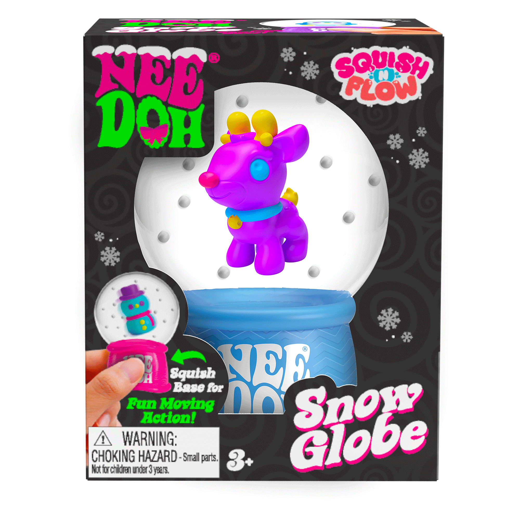 NeeDoh® Squish N Flow Snow Globe | Glow-in-the-Dark Sensory Squish - Image 2